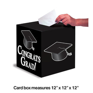 Bulk Pack of 2 Black Graduation 9" Card Box