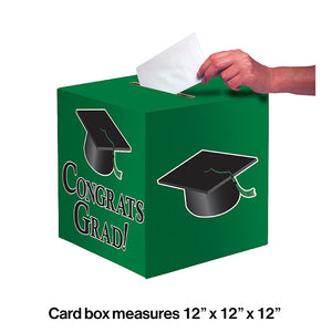 Bulk Pack of 2 Green Graduation 9" Card Box