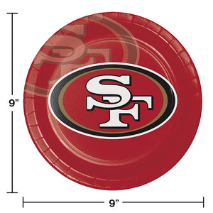 Bulk Pack of 16 San Francisco 49ers Paper Plates