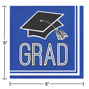 Blue Graduation Party Kit for 16 (182 Items)