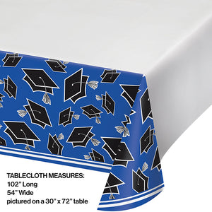 Bulk Pack of 2 Blue Graduation Table Cover