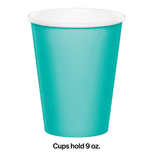 Bulk Pack of 48 Teal Lagoon Hot/Cold Paper Cups 9 Oz