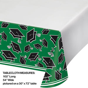 Bulk Pack of 2 Green Graduation Table Cover