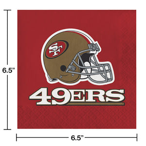 Bulk Pack of 32 San Francisco 49ers Napkins