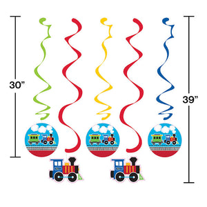 Bulk Pack of 10 All Aboard Train Dizzy Danglers