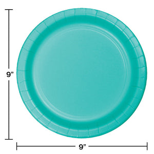 Bulk Pack of 48 Teal Lagoon Paper Plates