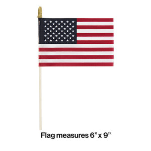 Bulk Pack of 4 Cloth Usa Flag 4" X 6"