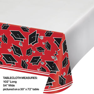 Bulk Pack of 2 Red Graduation Table Cover