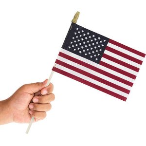 Bulk Pack of 4 Cloth Usa Flag 4" X 6"