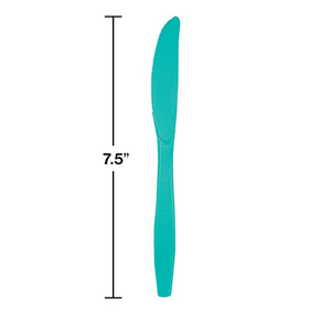 Bulk Pack of 48 Teal Lagoon Plastic Knives