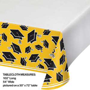 Bulk Pack of 2 Yellow Graduation Table Cover