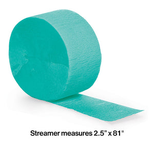 Bulk Pack of 5 Teal Lagoon Crepe Streamers 81 ft