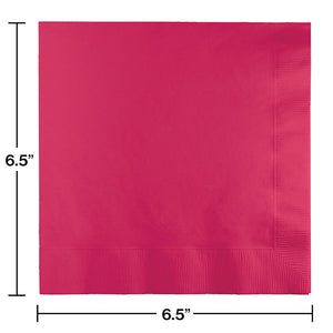 Bulk Pack of 100 Hot Magenta Luncheon Napkin 3Ply