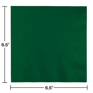 Bulk Pack of 100 Hunter Green Luncheon Napkin 3Ply