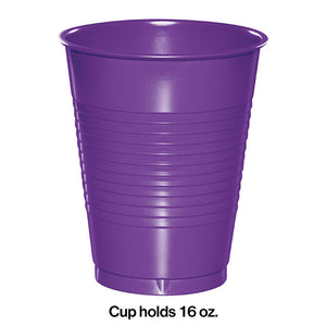 Bulk Pack of 40 Amethyst Purple 16 Oz Plastic Cups