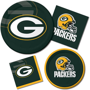 Bulk Pack of 24 Green Bay Packers Paper Dessert Plates