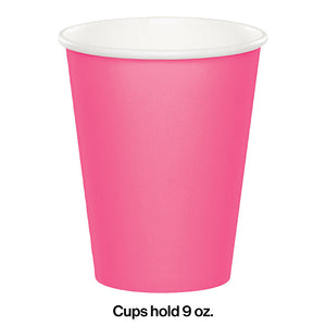 Bulk Pack of 48 Candy Pink Hot/Cold Paper Cups 9 Oz