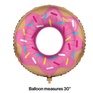 Bulk Pack of 2 Donut Time Metallic Balloon 30"