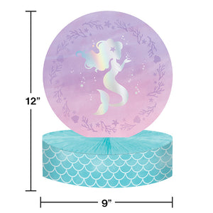 Bulk Pack of 2 Iridescent Mermaid Party Centerpiece