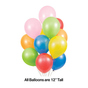 Bulk Pack of 30 Latex Balloons 12" Asst Colors