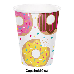 Bulk Pack of 16 Donut Time Hot/Cold Paper Cups 9 Oz