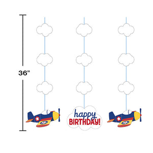 Bulk Pack of 6 Toy Airplane Hanging Decorations