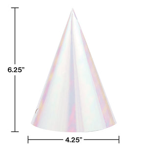 Bulk Pack of 16 Iridescent Party Party Hats