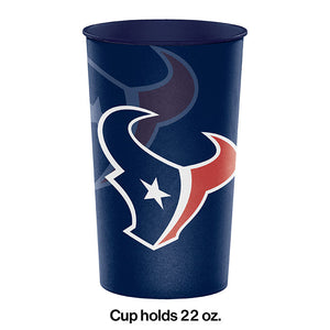 Bulk Pack of 3 Houston Texans 22 Oz Plastic Cup