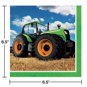 Bulk Pack of 32 Tractor Time Napkins