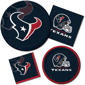 Bulk Pack of 24 Houston Texans Dessert Plates