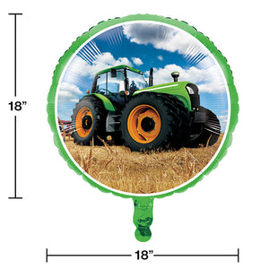 Bulk Pack of 2 Tractor Time Metallic Balloon 18"