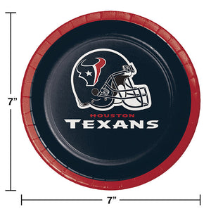 Bulk Pack of 24 Houston Texans Dessert Plates