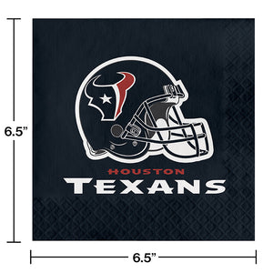 Bulk Pack of 32 Houston Texans Napkins