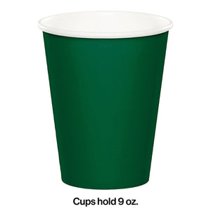 Bulk Pack of 48 Hunter Green Hot/Cold Paper Cups 9 Oz