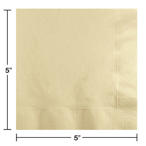 Bulk Pack of 150 Ivory Beverage Napkin, 3 Ply