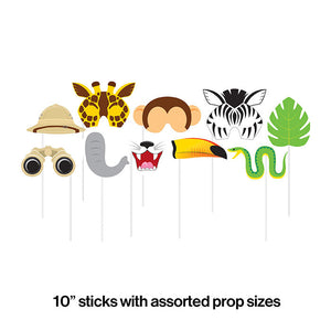 Bulk Pack of 20 Jungle Animal Photo Booth Props