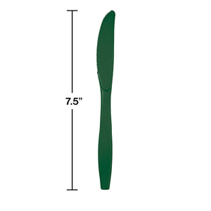 Bulk Pack of 48 Hunter Green Plastic Knives