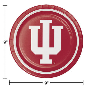 Bulk Pack of 16 Indiana Hoosiers Paper Plates