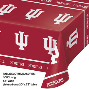 Bulk Pack of 2 Indiana Hoosiers Plastic Table Cover, 54"x108"