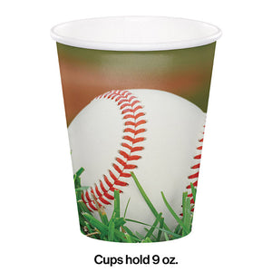 Bulk Pack of 16 Sports Fanatic Baseball Hot/Cold Paper Cups 9 Oz