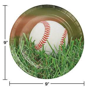 Bulk Pack of 16 Baseball Paper Plates