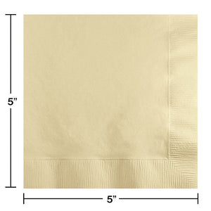 Bulk Pack of 100 Ivory Beverage Napkin 2Ply