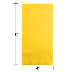 Bulk Pack of 32 School Bus Yellow Guest Towel, 3 Ply