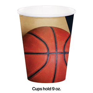 Bulk Pack of 16 Sports Fanatic Basketball Hot/Cold Paper Cups 9 Oz