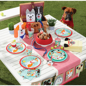 Bulk Pack of 24 Dog Party Paper Dessert Plates