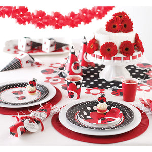 Bulk Pack of 16 Ladybug Fancy Dessert Plates