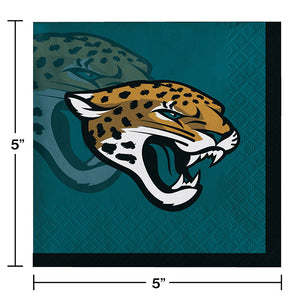 Bulk Pack of 48 Jacksonville Jaguars Beverage Napkins