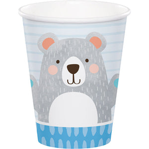 Bulk Pack of 16 Birthday Bear Hot/Cold Paper Cups 9 Oz