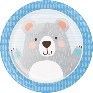 Bulk Pack of 16 Birthday Bear Party Paper Plates