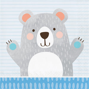 Bulk Pack of 32 Birthday Bear Party Napkins